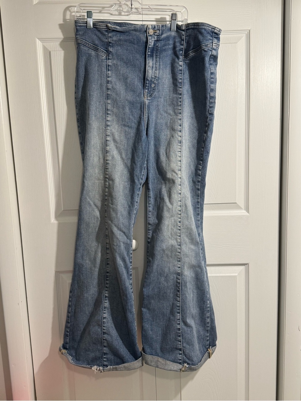 We The Free Light Blue High-Rise Flare Jeans